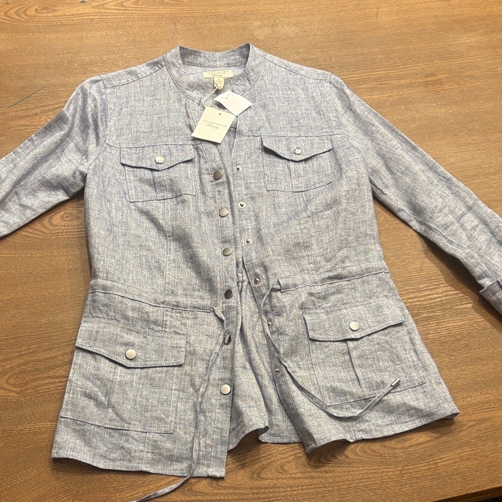 Charter Club Light Gray Utility Jacket